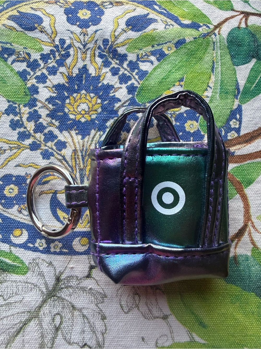Target Iridescent Mini Tote Keychain - Green & Purple ➡️➡️VIRAL🫪